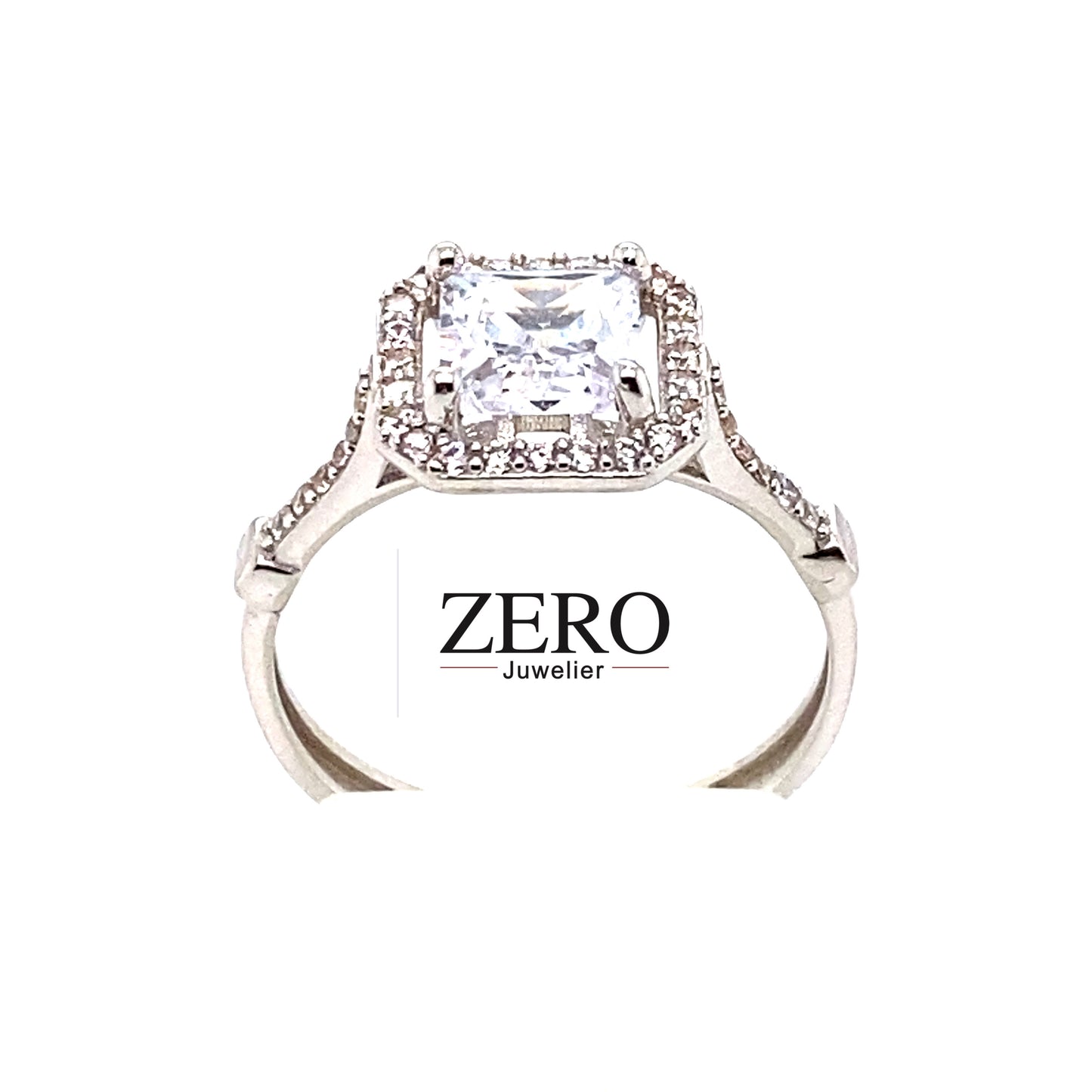 Ring 585/-Weißgold Zirkonia