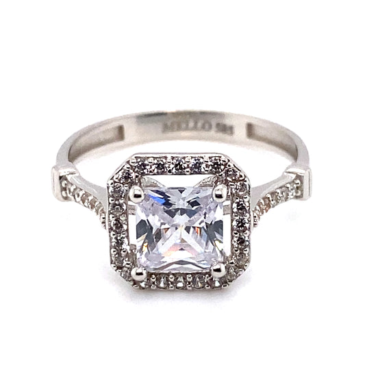 Ring 585/-Weißgold Zirkonia