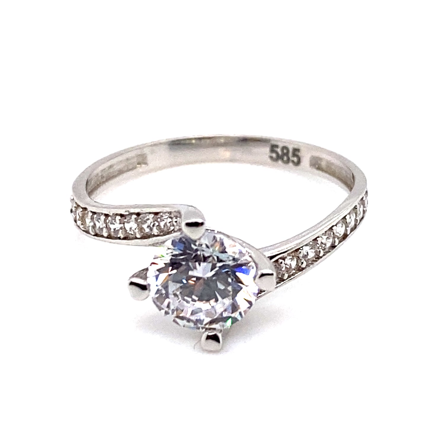 Ring 585/-Weißgold Zirkonia