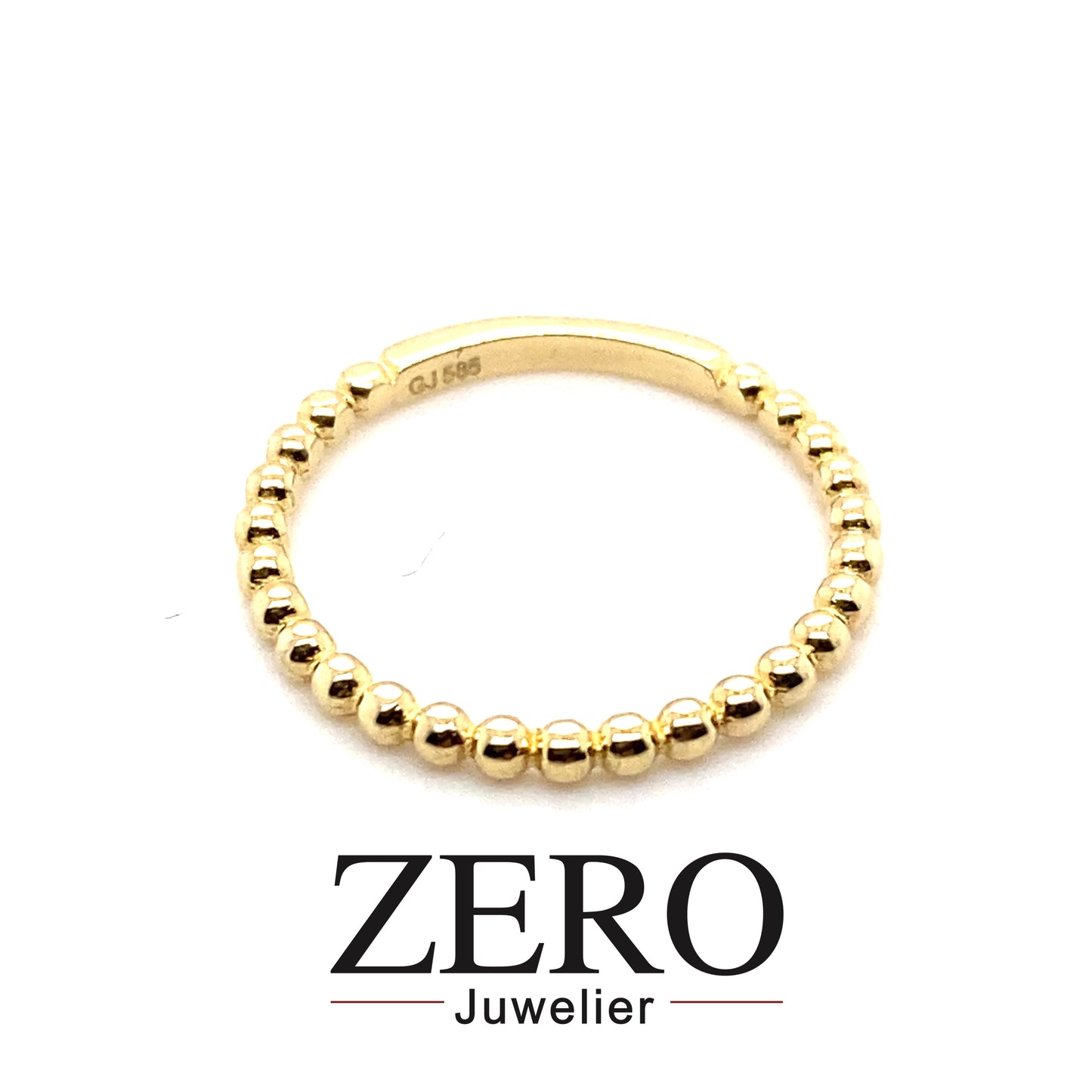 Ring 585/-Gelbgold Kugelmuster