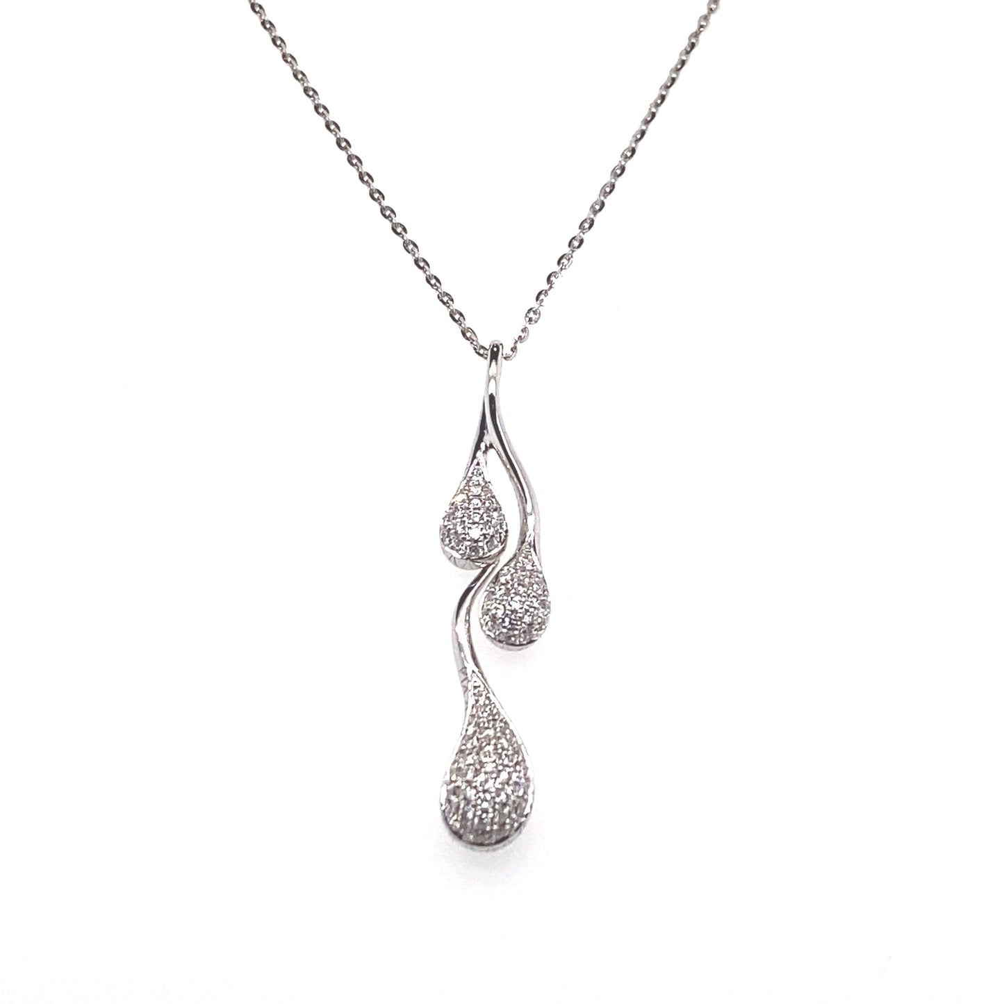 Kette mit Anhänger 750/-Weißgold Brillanten