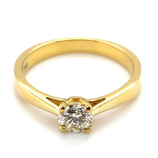 Ring Solitär 0,50 ct Brillant 750/- Gelbgold