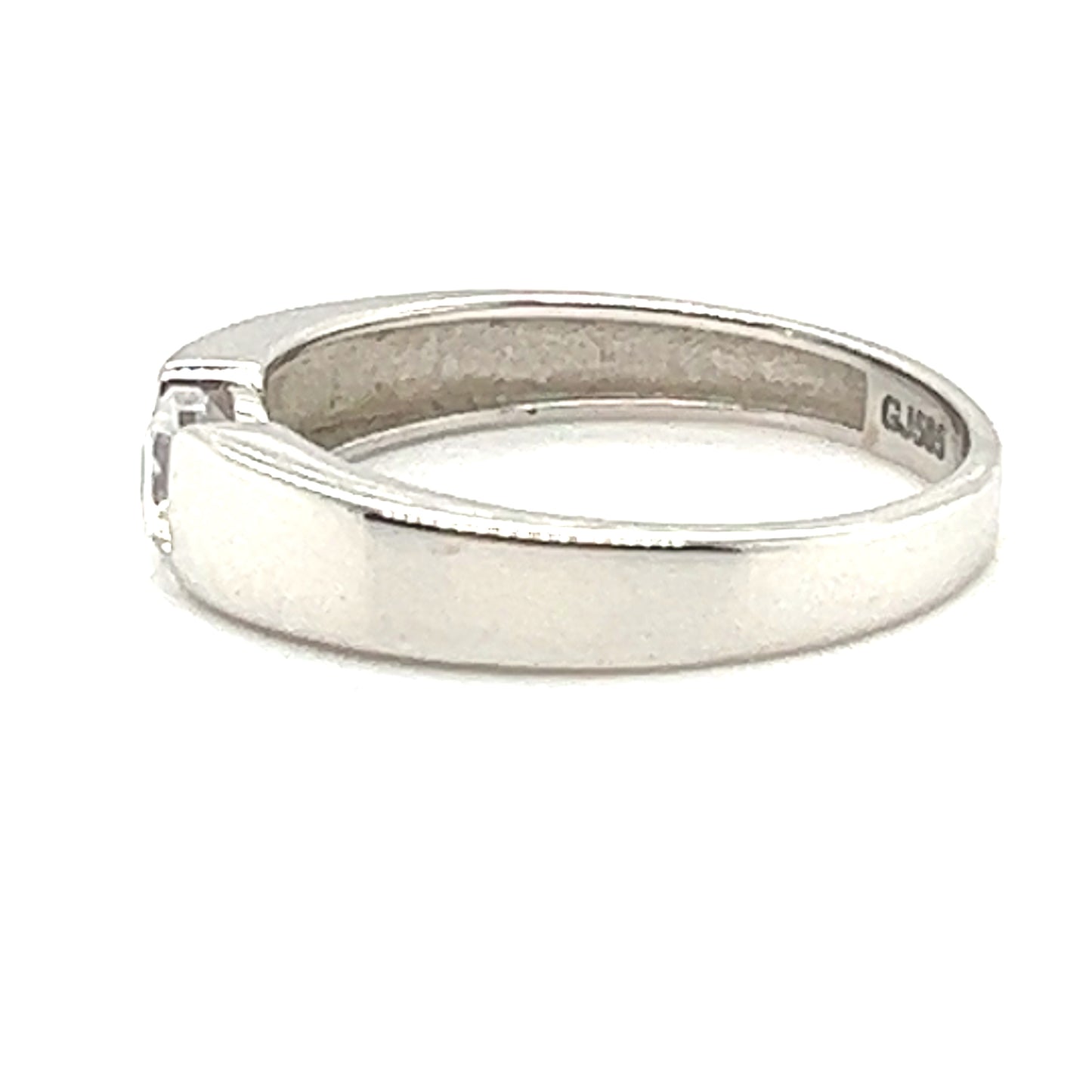 Ring mit Stein 585/-Weißgold