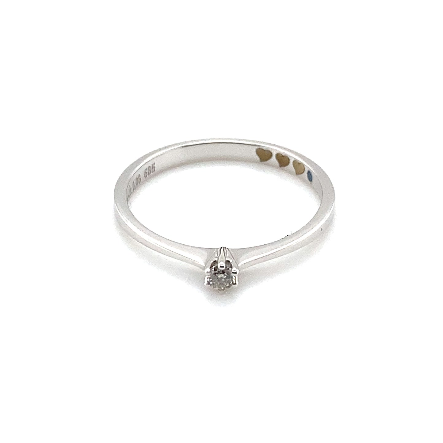Ring Weißgold 585/- Brillant 0,05 ct