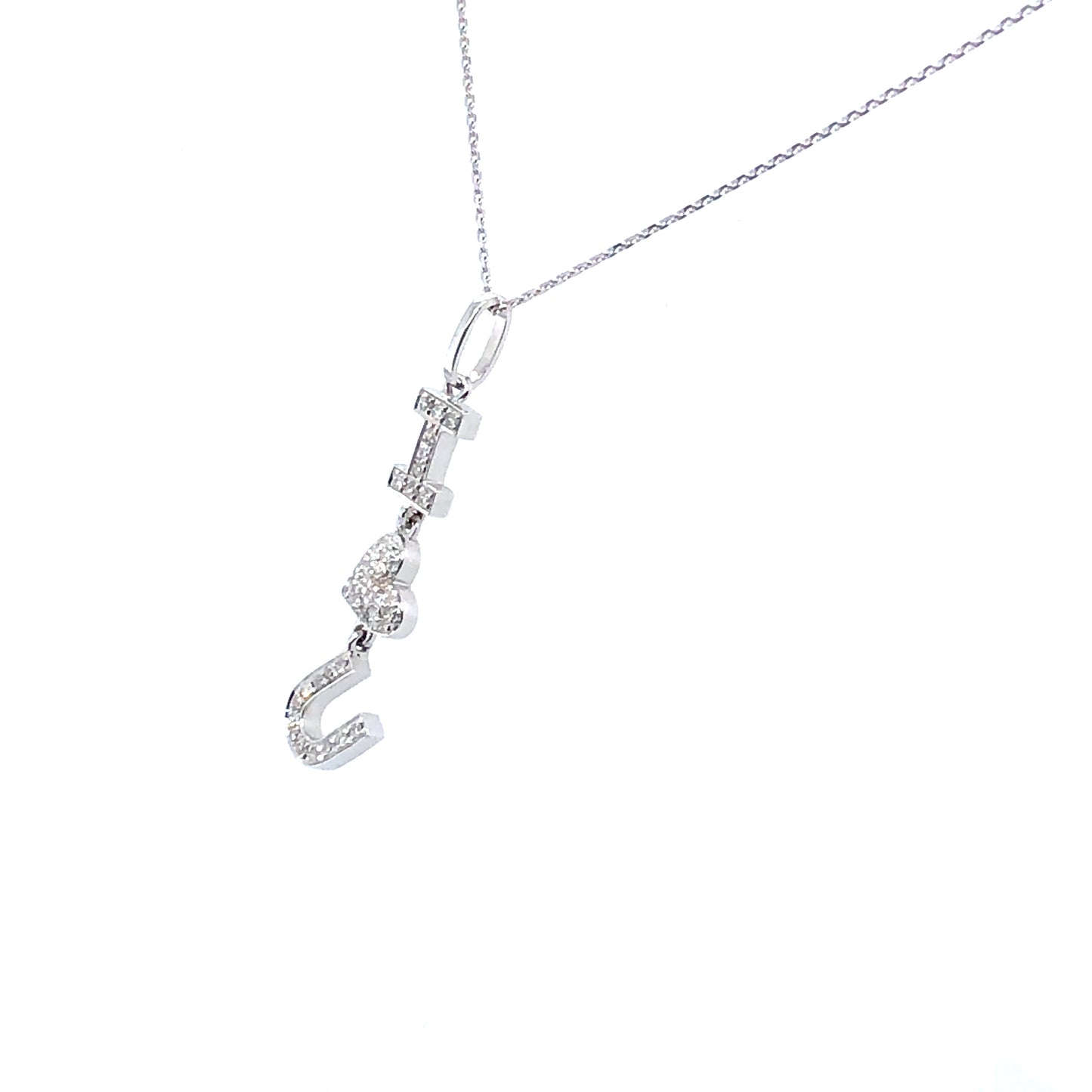 Kette 750/-Weißgold mit Brillanten