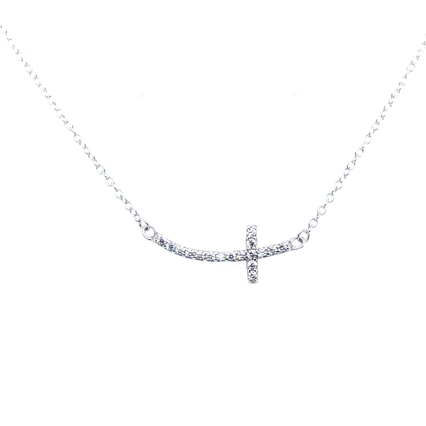 Kette 925/-Silber mit Kreuz