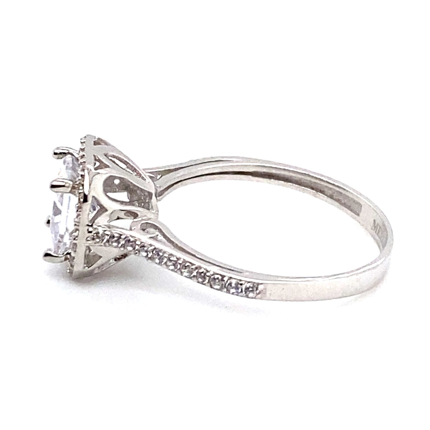 Ring 585/-Weißgold Zirkonia