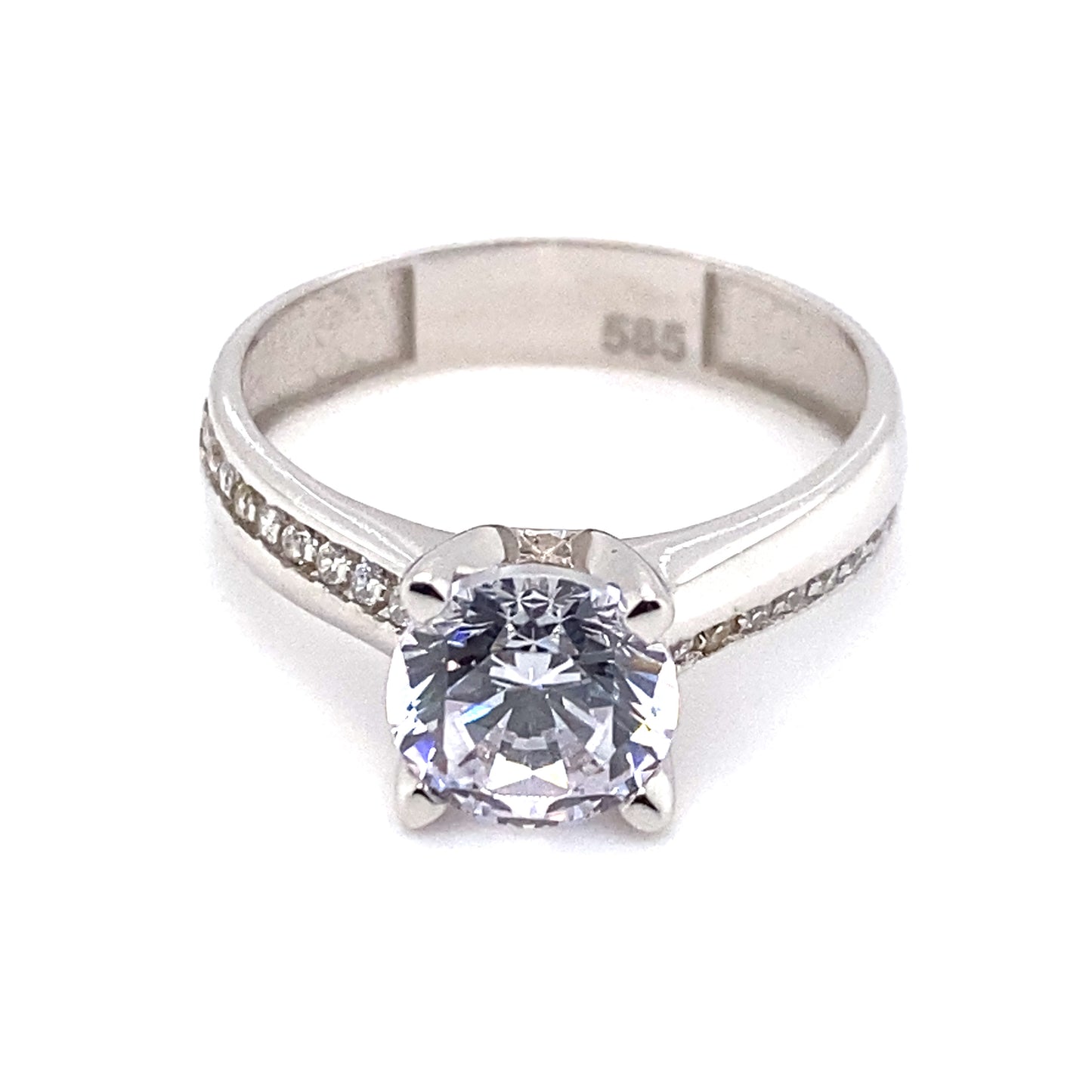 Ring 585/-Weißgold Zirkonia