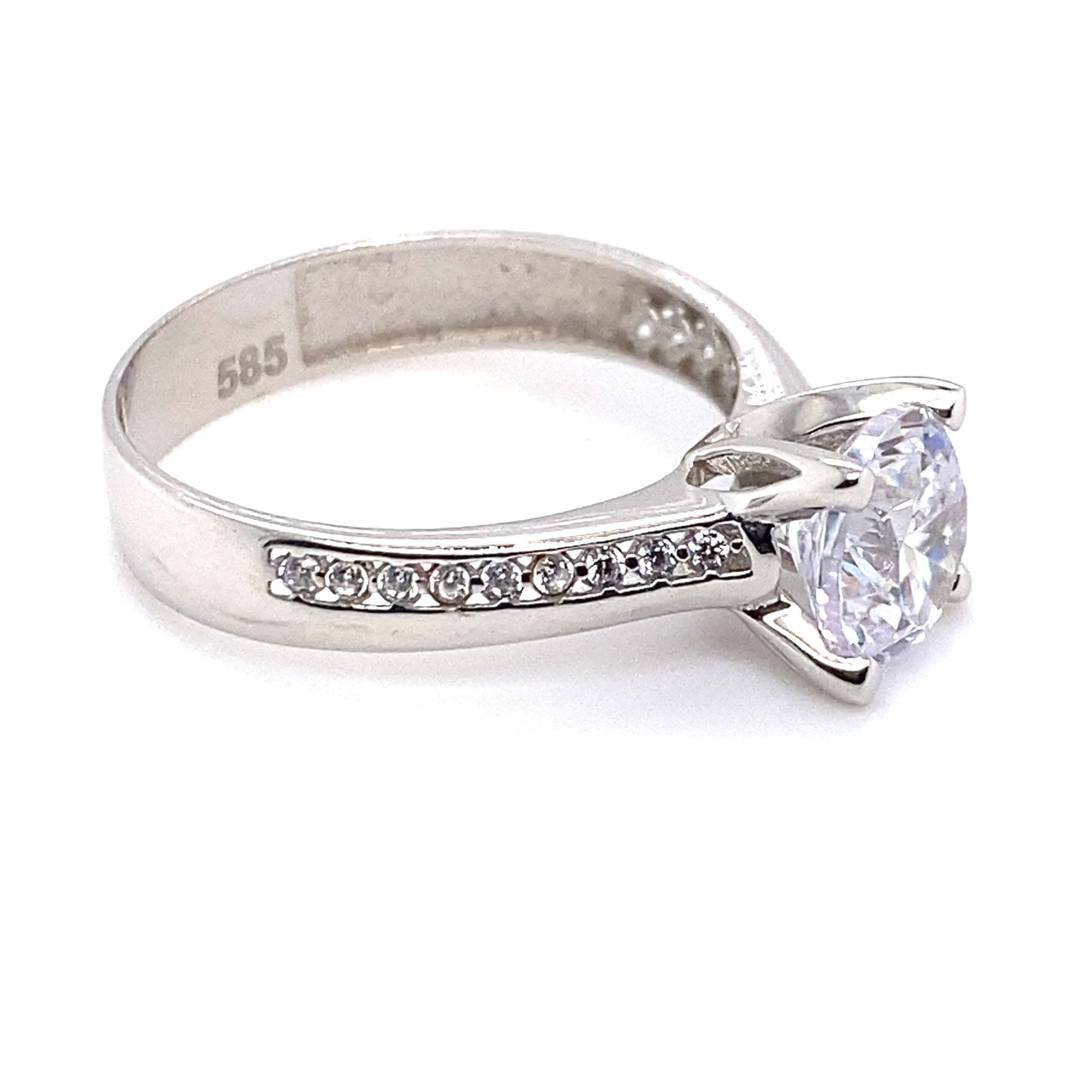 Ring 585/-Weißgold Zirkonia
