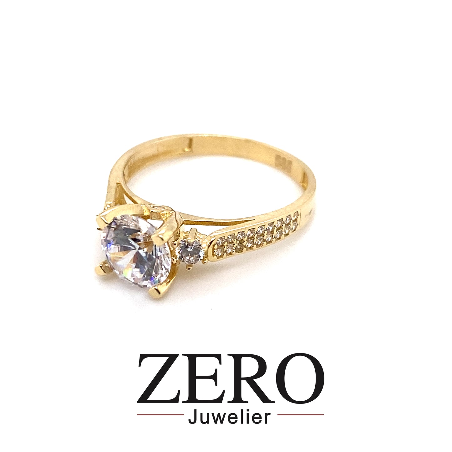 Ring 585/-Gelbgold Zirkonia