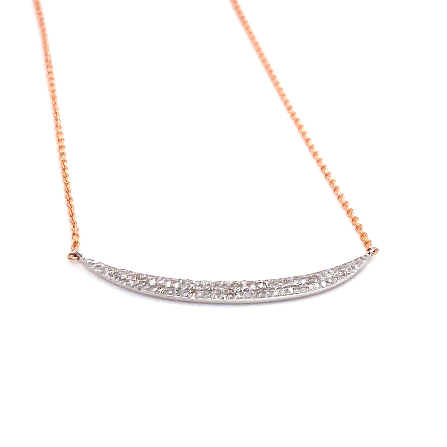 Kette 585/-Rotgold /-Weißgold mit Brillanten