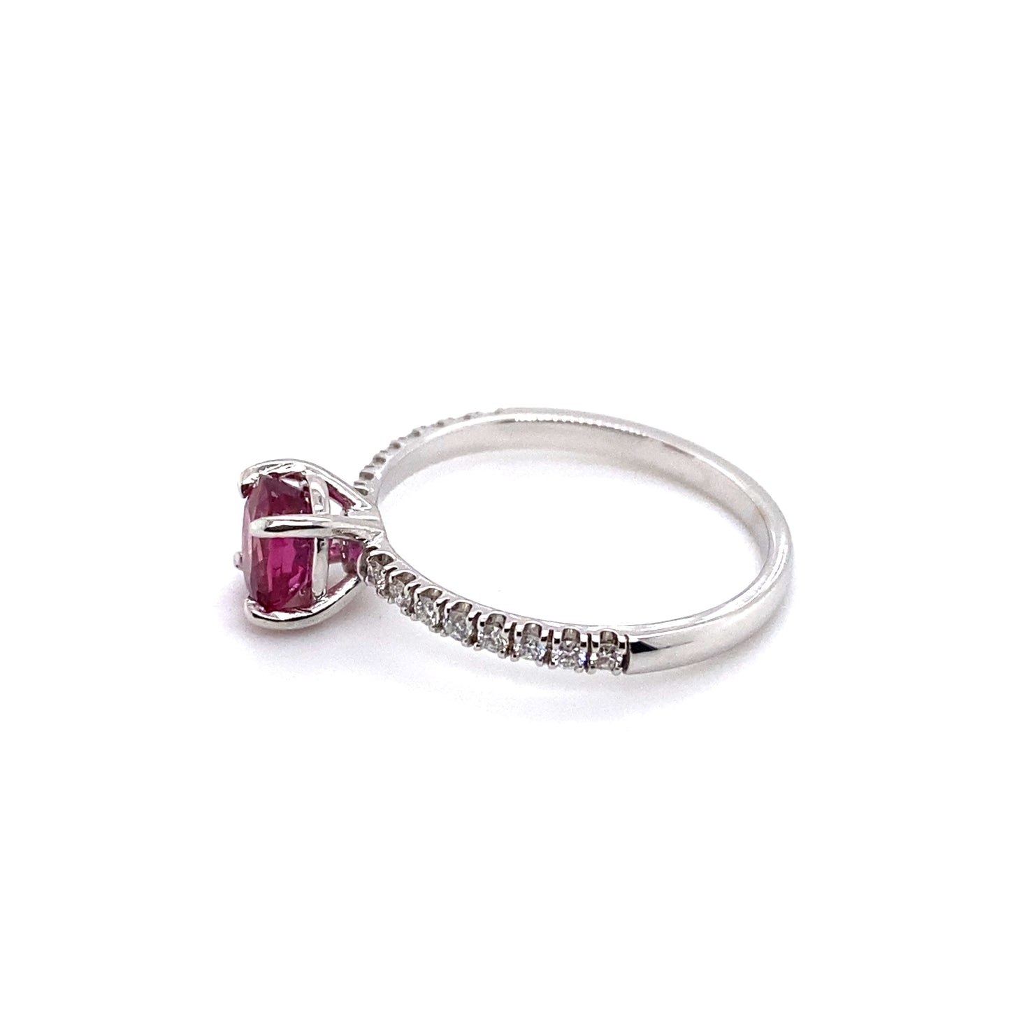 Ring Weißgold 750/- Pink Saphir Brillanten