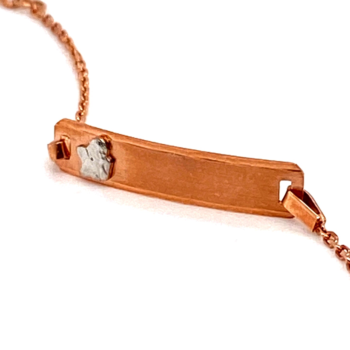 Kinderarmband 585/-Rotgold/-Weißgold
