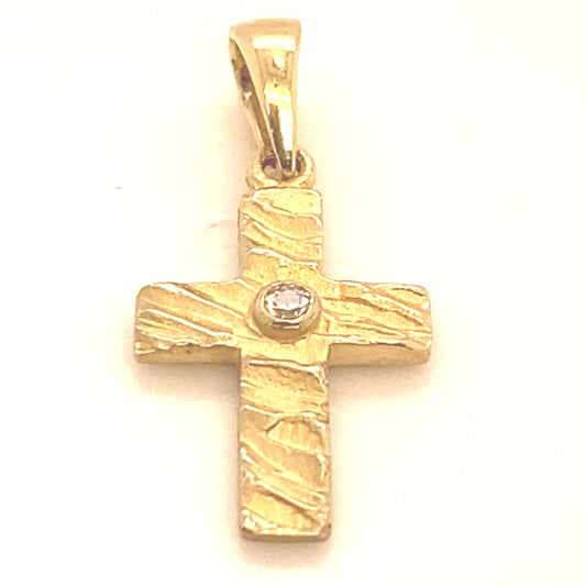 Anhänger 585/-Gelbgold Kreuz