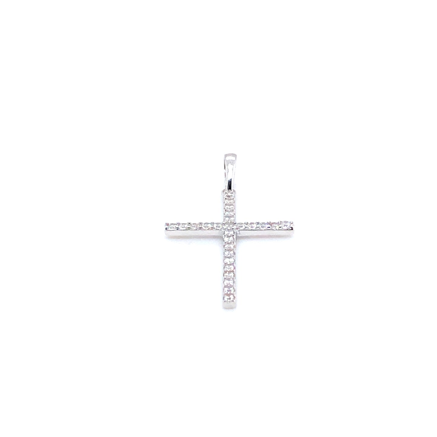 Anhänger 585/-Weißgold Kreuz