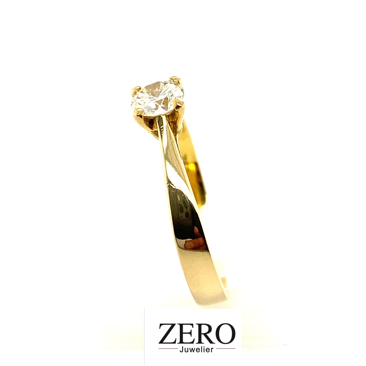 Ring Solitär 0,50 ct Brillant 750/- Gelbgold
