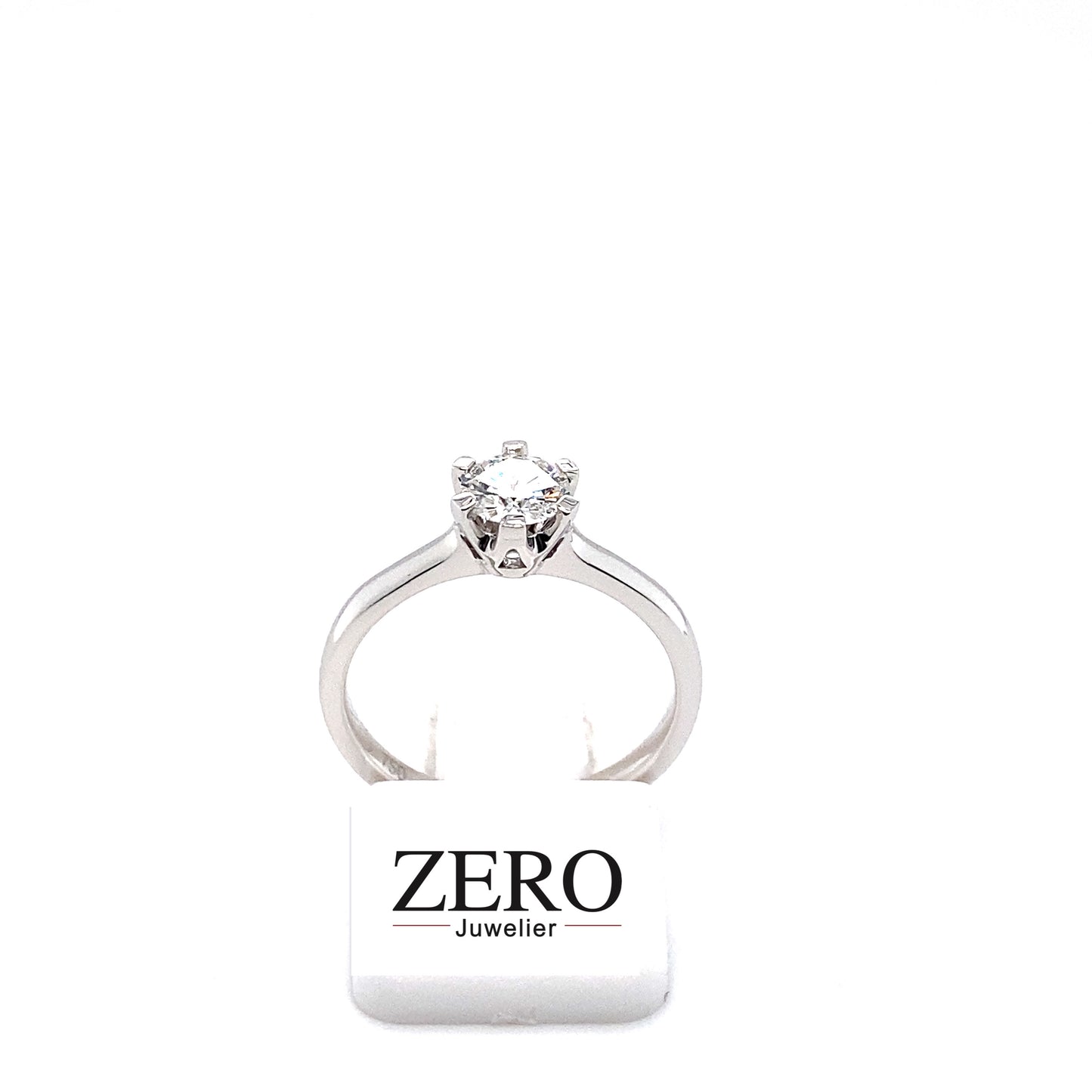 Ring 750/-Weißgold Brillant Solitär 0,51 ct