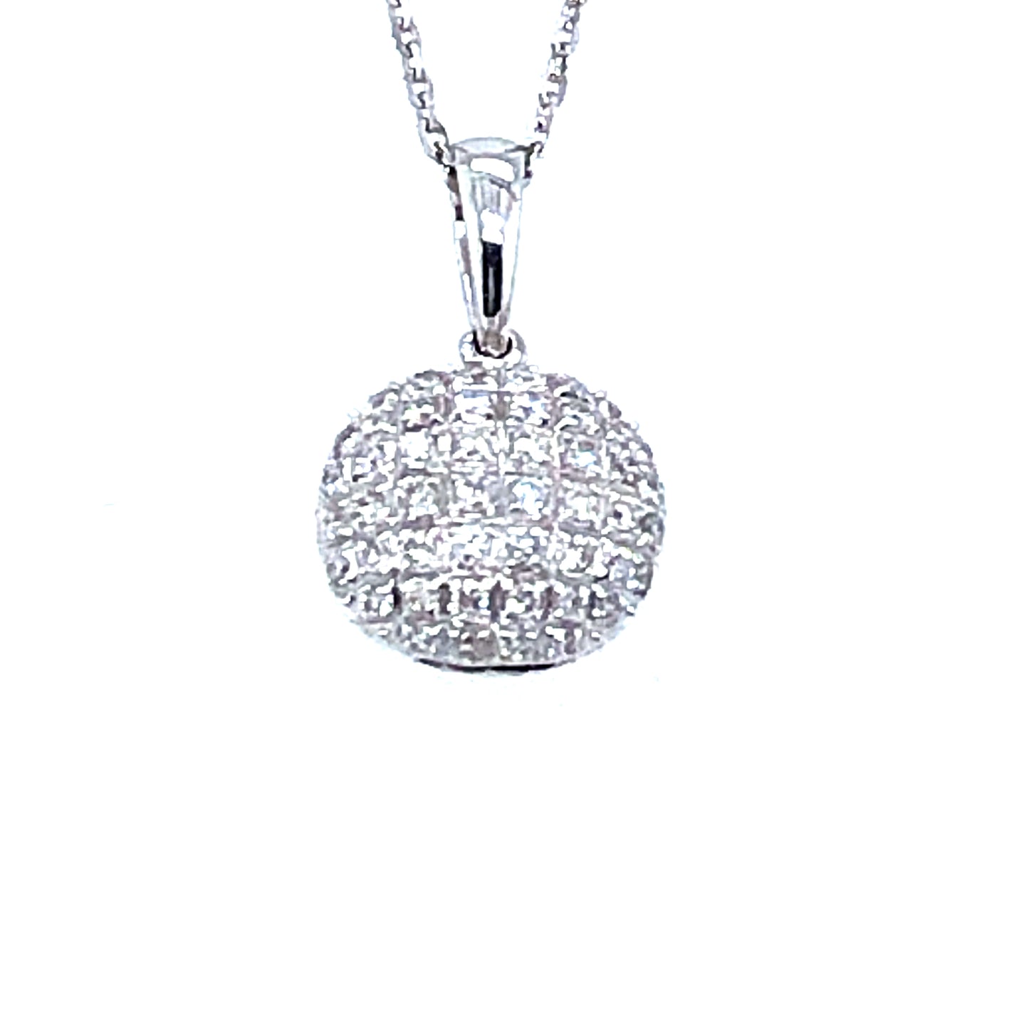 Kette 585/-Weißgold mit Anhänger Brillanten