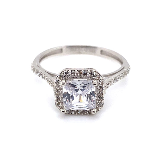 Ring 585/-Weißgold Zirkonia