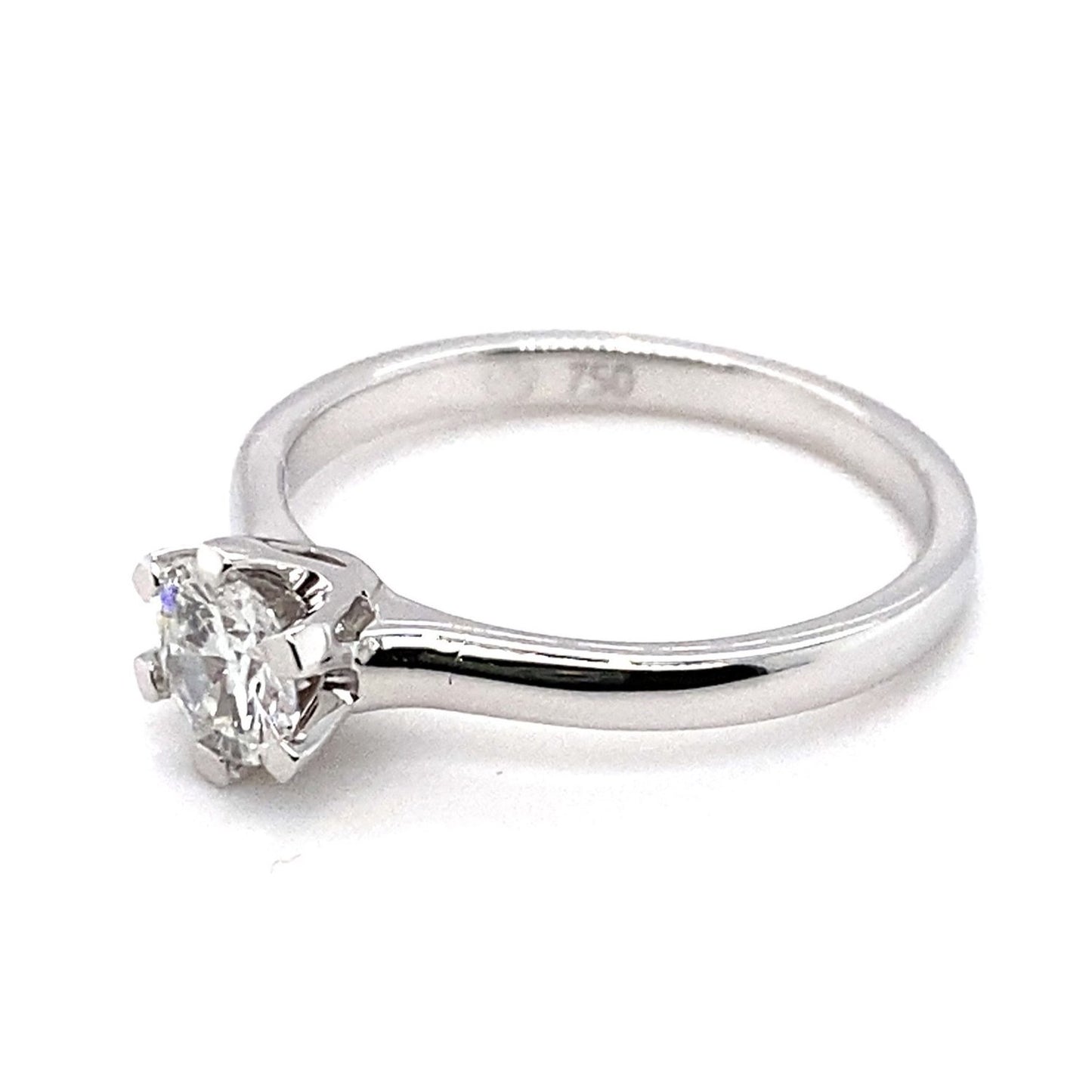 Ring 750/-Weißgold Brillant Solitär 0,51 ct