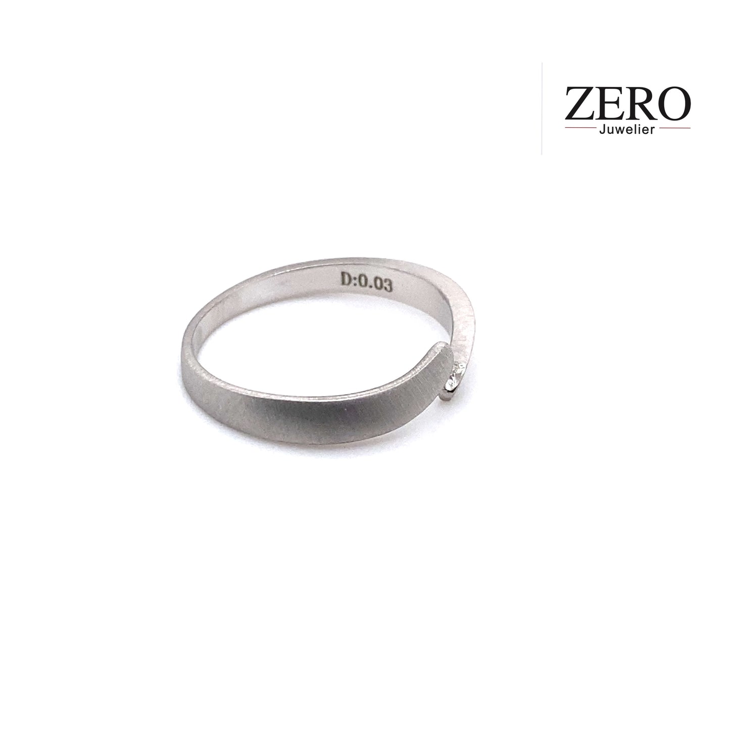 Spannring 585/-Weißgold Brillant