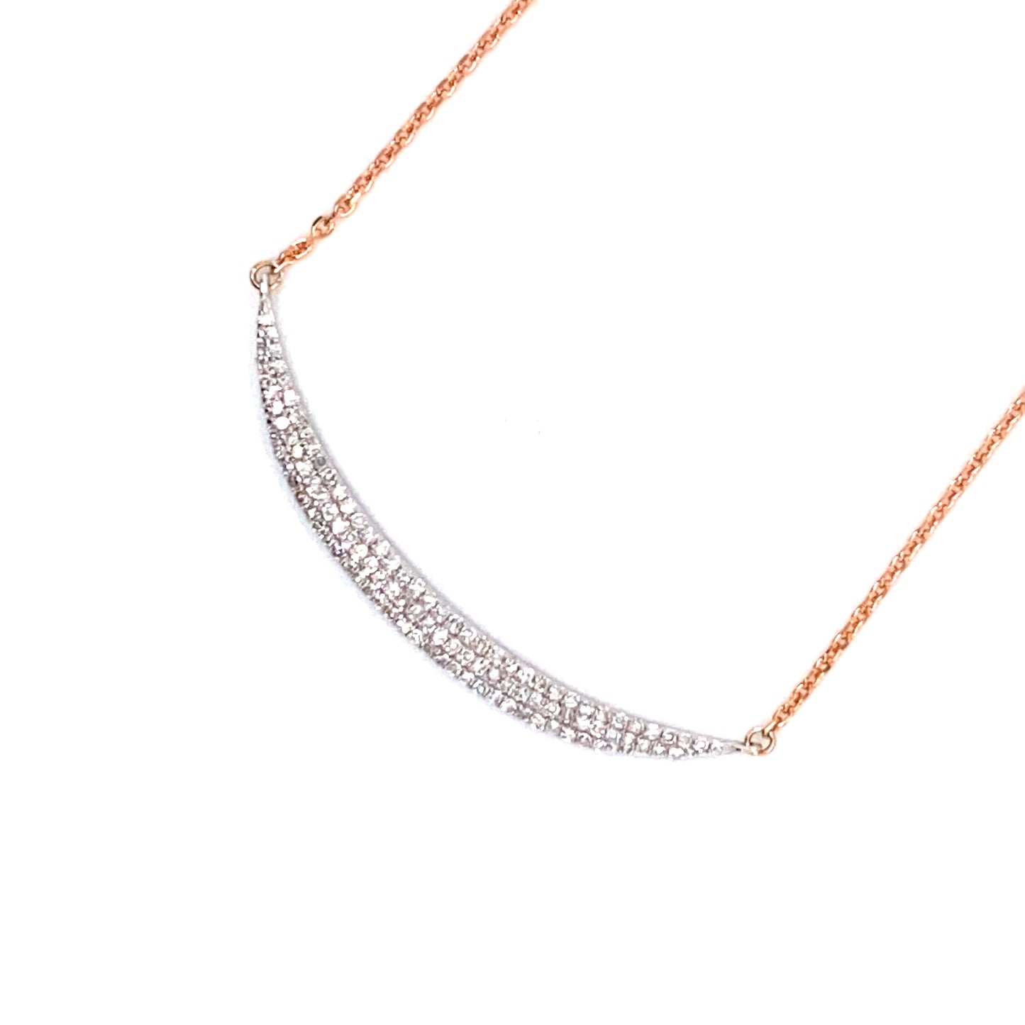 Kette 585/-Rotgold /-Weißgold mit Brillanten