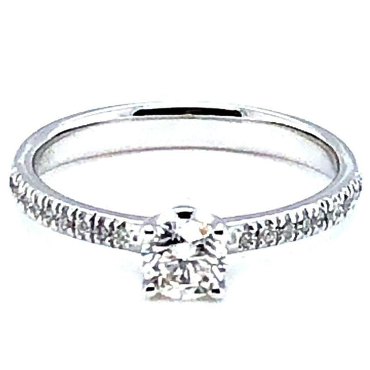 Ring 750/-Weißgold mit Brillanten