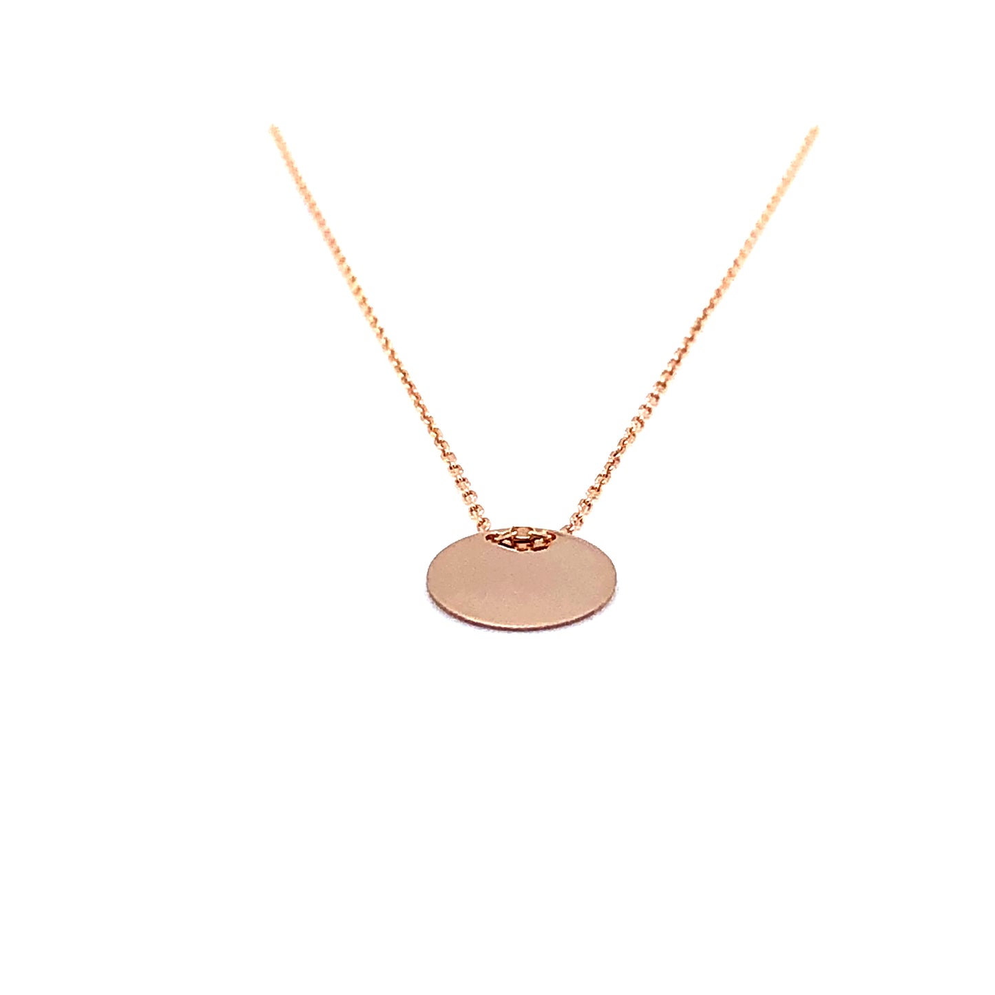 Kette 585/-Rotgold mit Gravurplatte