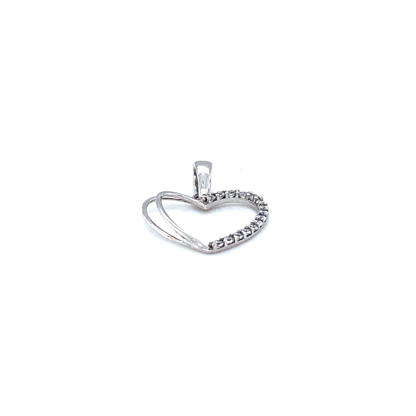 Anhänger 585/-Weißgold Herz
