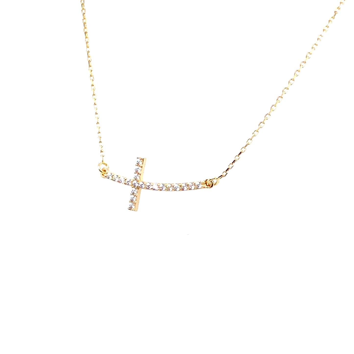 Kette 585/-Gelbgold mit Kreuz