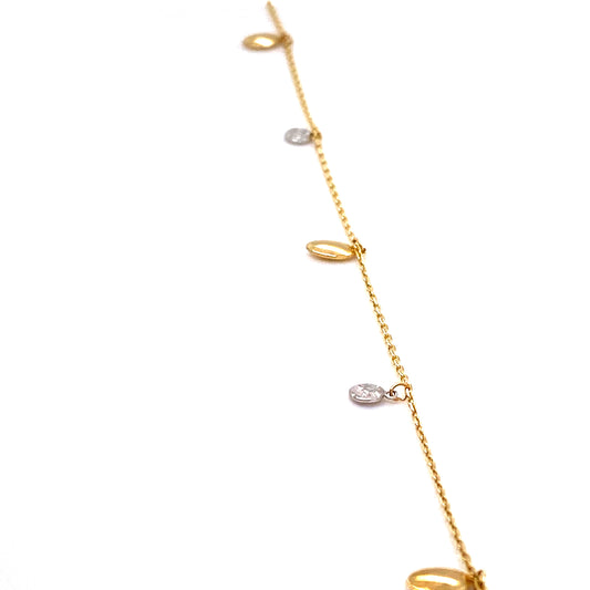 Armband 585/-Gelbgold/-Weißgold