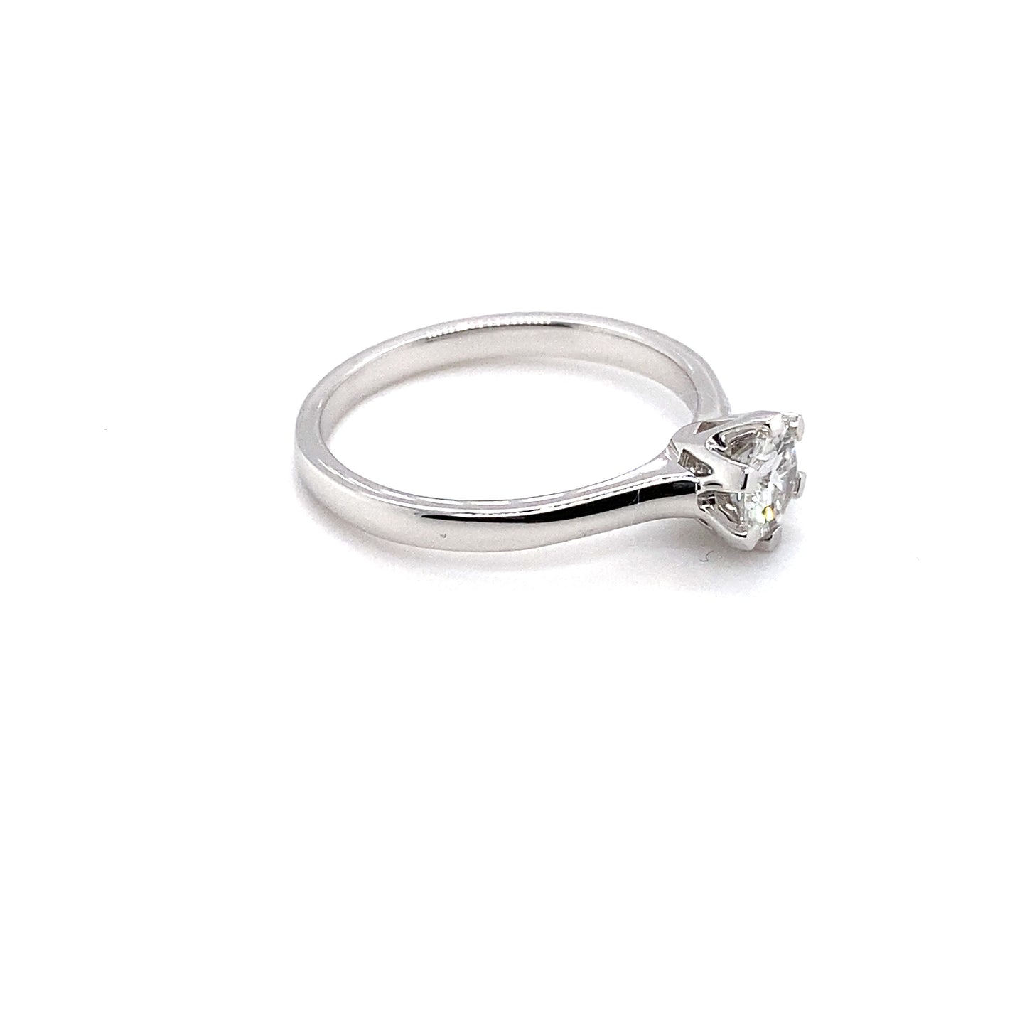 Ring 750/-Weißgold Brillant Solitär 0,51 ct