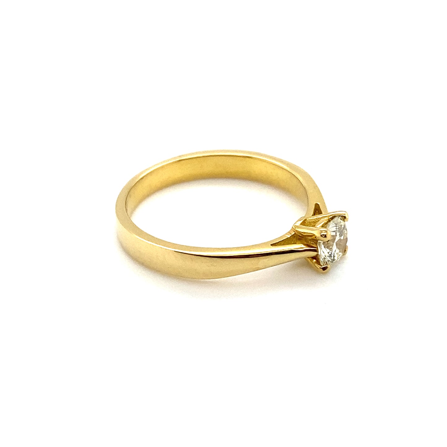 Ring Solitär 0,50 ct Brillant 750/- Gelbgold