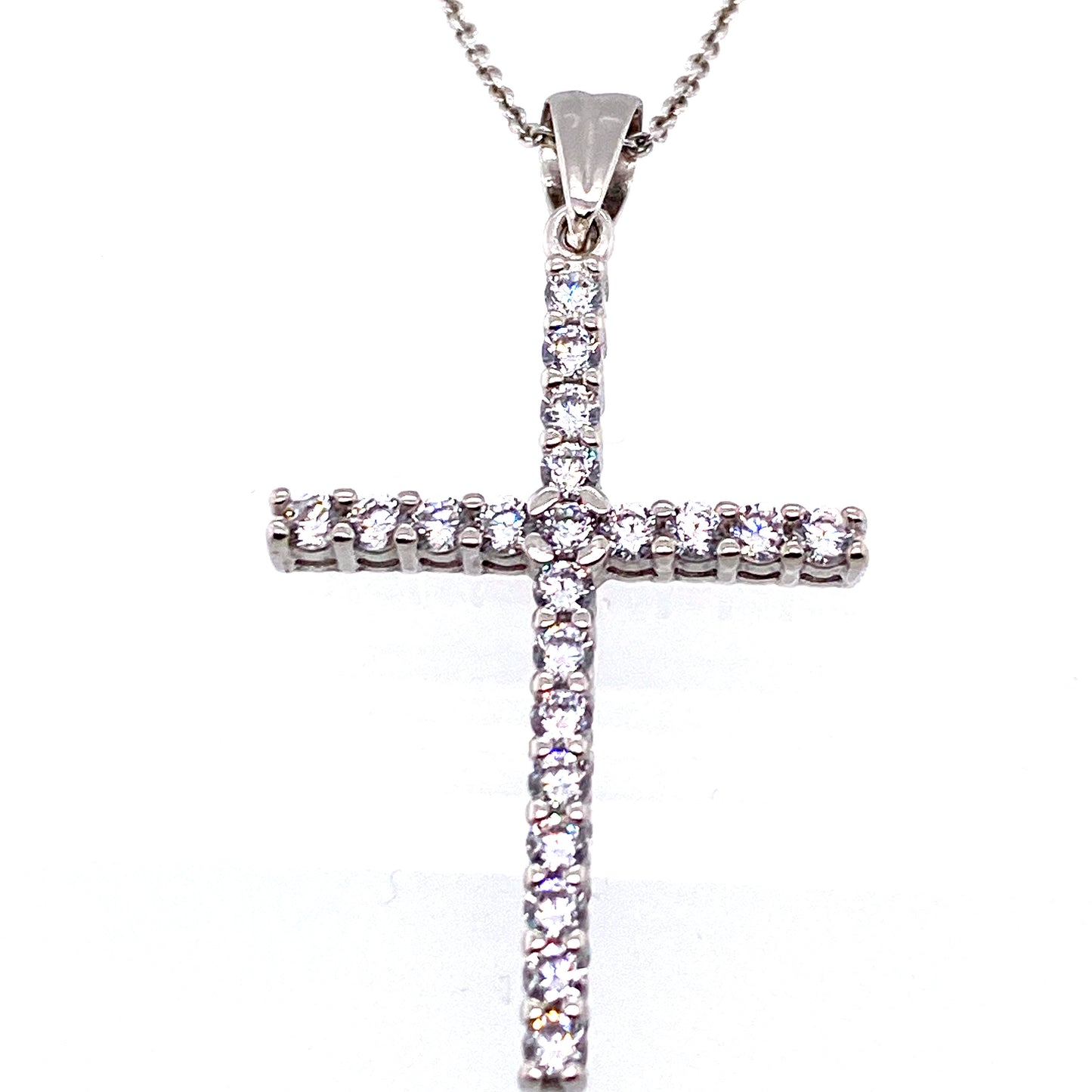 Kette 925/-Silber mit Kreuz