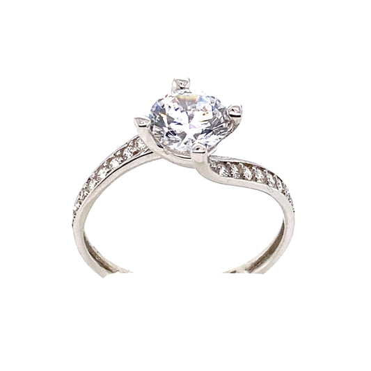 Ring 585/-Weißgold Zirkonia
