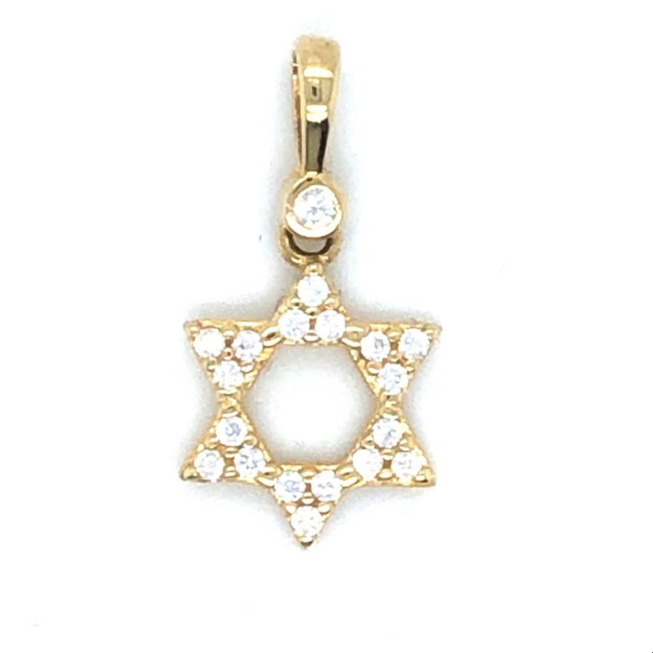 Anhänger 585/-Gelbgold Davidstern