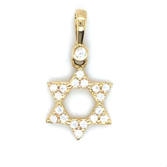 Anhänger 585/-Gelbgold Davidstern