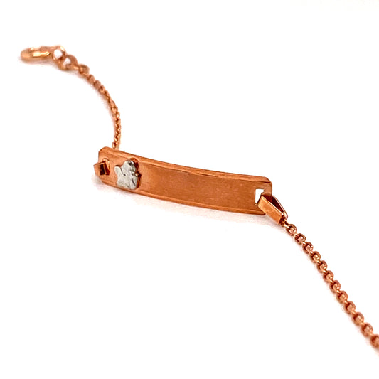 Kinderarmband 585/-Rotgold/-Weißgold