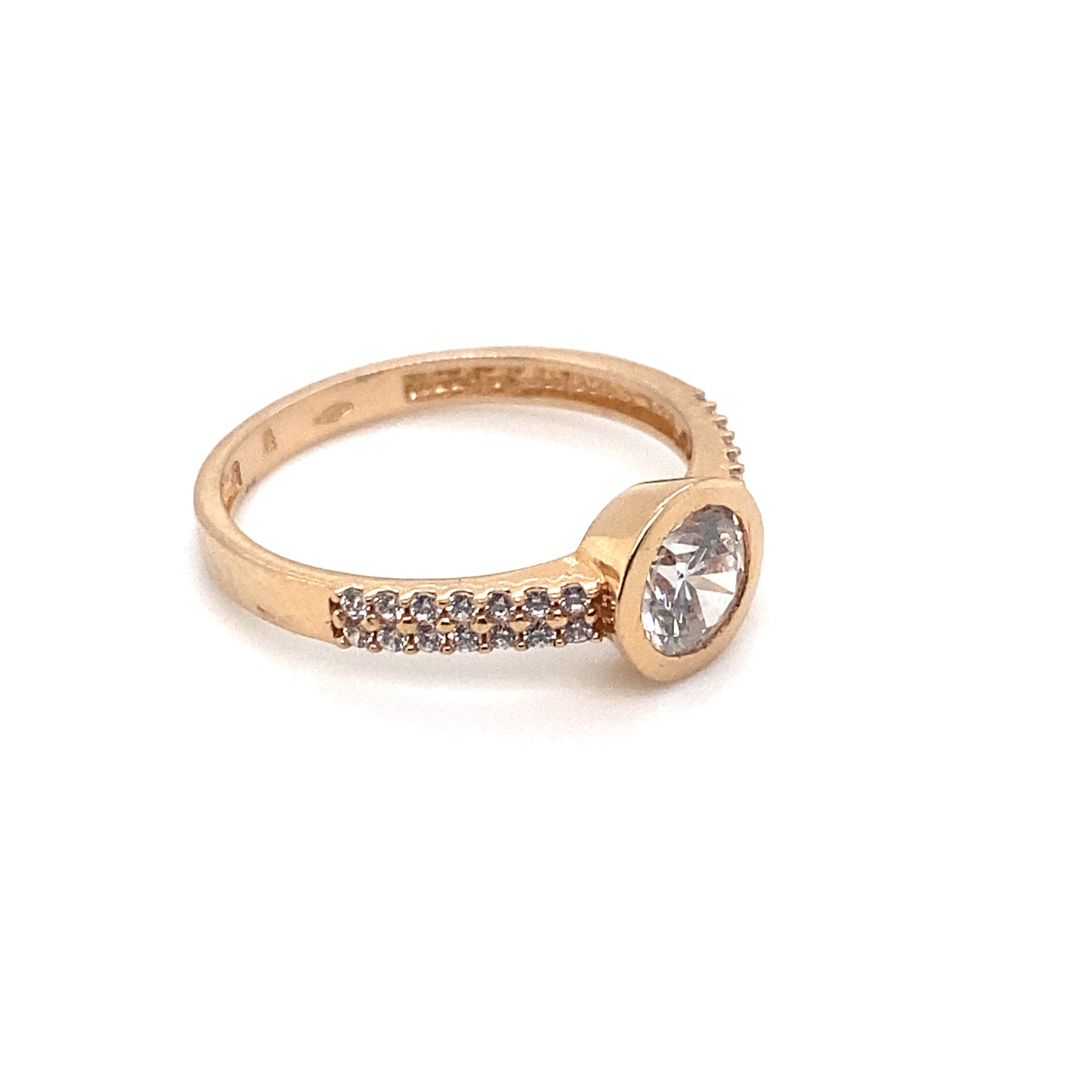 Ring Rotgold 585/- Zirkonia