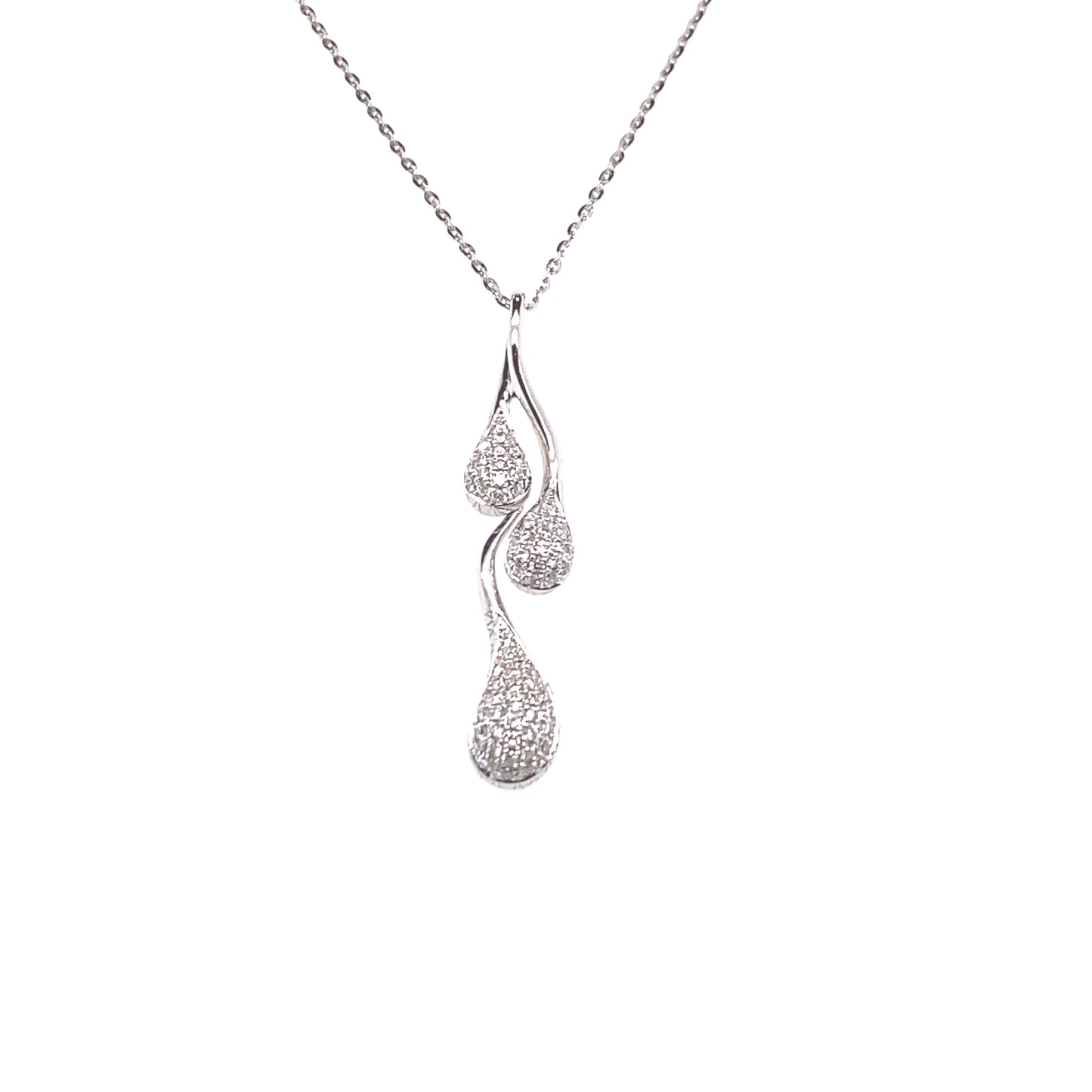 Kette mit Anhänger 750/-Weißgold Brillanten