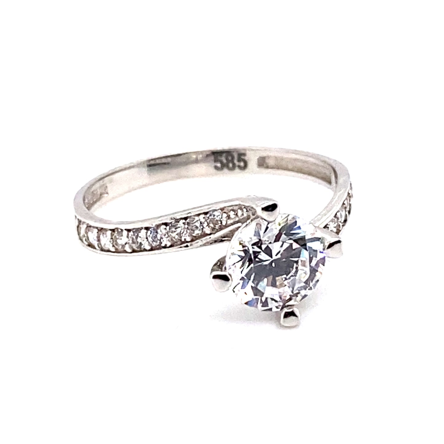 Ring 585/-Weißgold Zirkonia