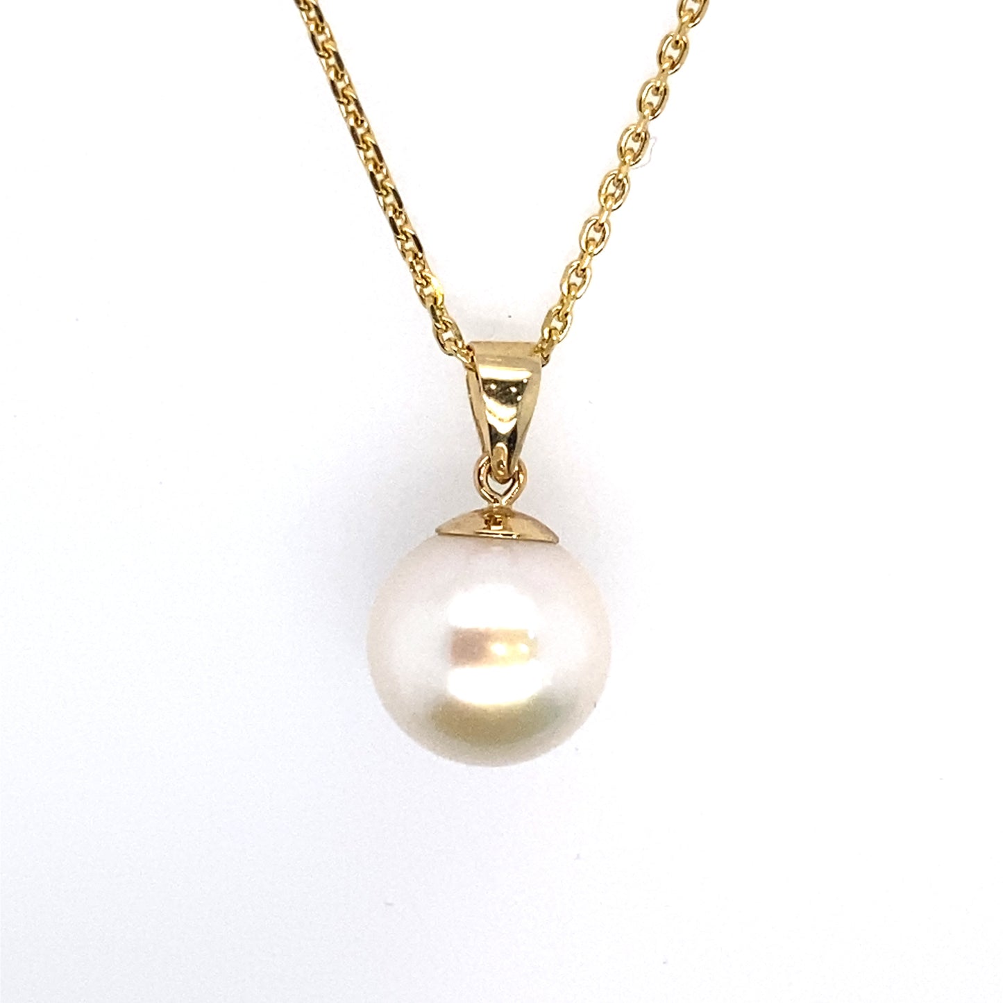 Kette mit Perlenanhänger 585/-Gelbgold