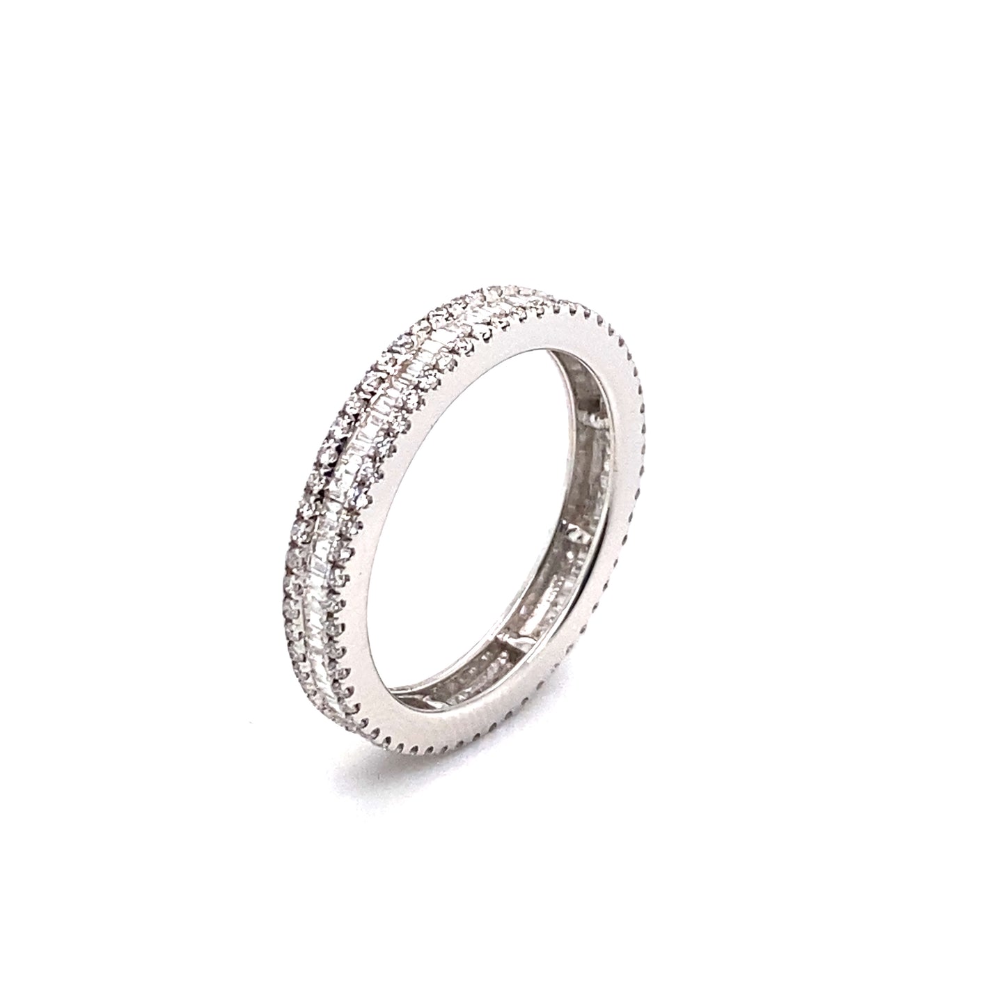 Ring 750/-Memoire Weißgold Diamanten