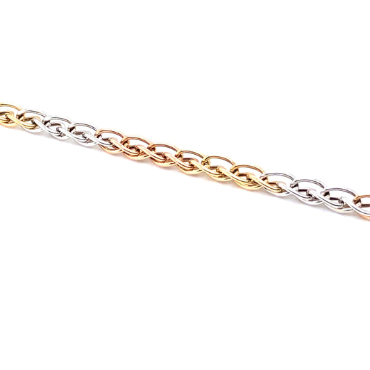 Armband 585/-Gelbgold/-Weißgold/-Rotgold