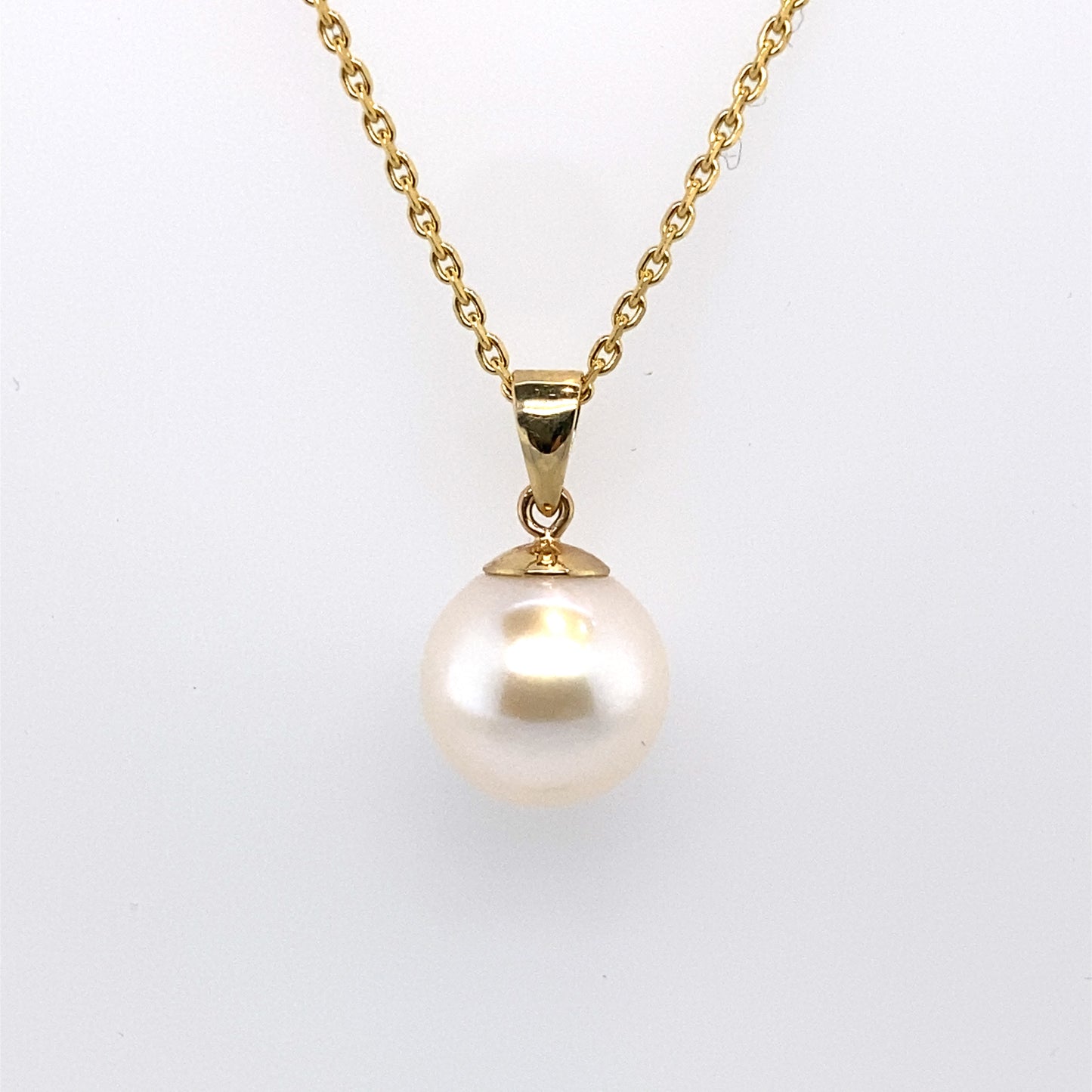 Kette mit Perlenanhänger 585/-Gelbgold