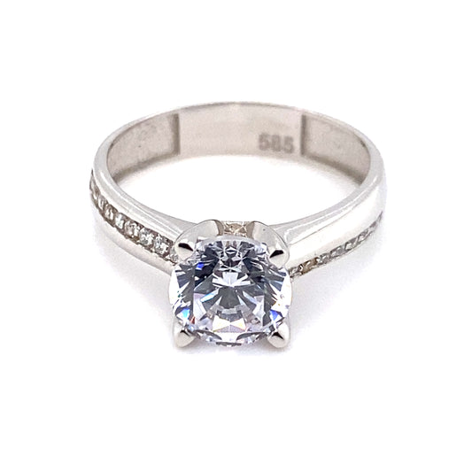 Ring 585/-Weißgold Zirkonia