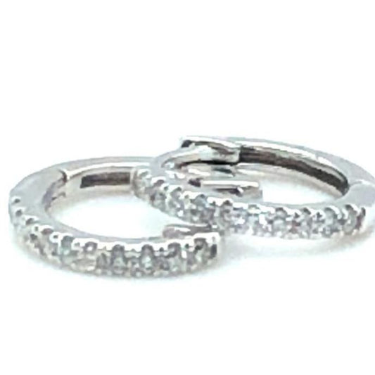 Creolen 750/-Weißgold mit Brillanten