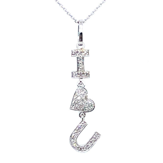 Kette 750/-Weißgold mit  Brillanten