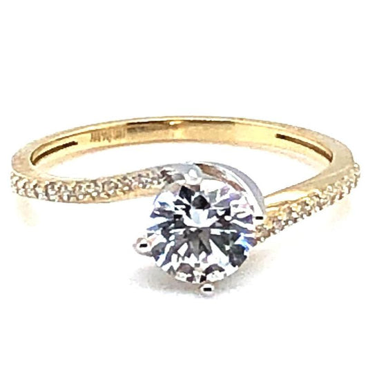 Ring 585/-Gelbgold/-Weißgold