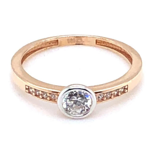 Ring 585/-Rotgold/-Weißgold